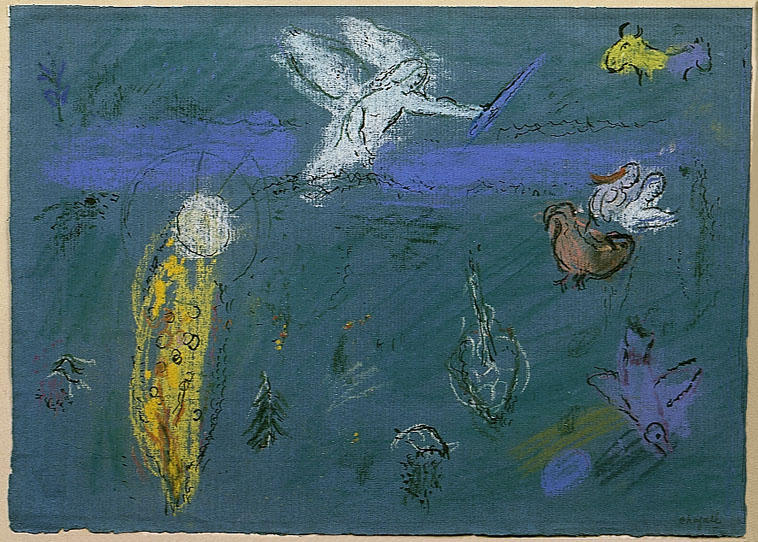 Adán Y Eva Expulsados Del Paraíso — Marc Chagall
