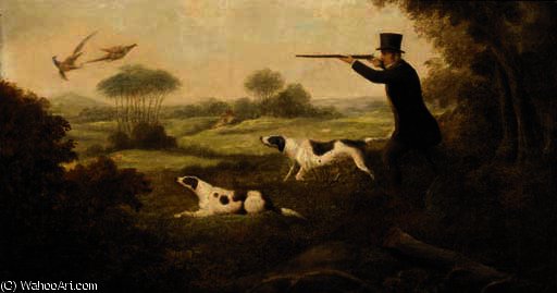 A Gentleman Shooting In A Wooded Landscape — Samuel John Egbert Jones