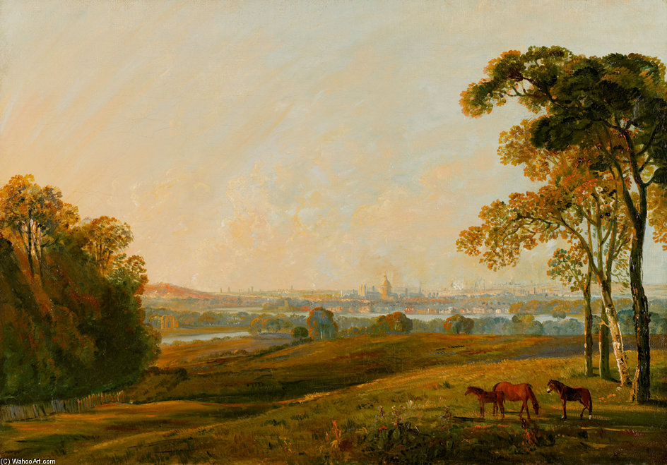 A View Of London From Greenwich — George Barret The Elder