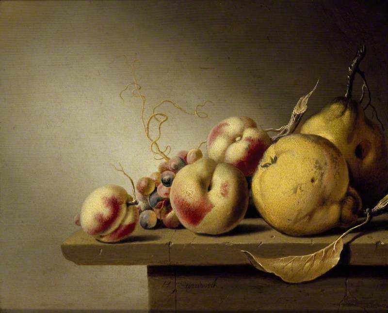 Still Life Of Fruit On A Ledge — Harmen Van Steenwyck