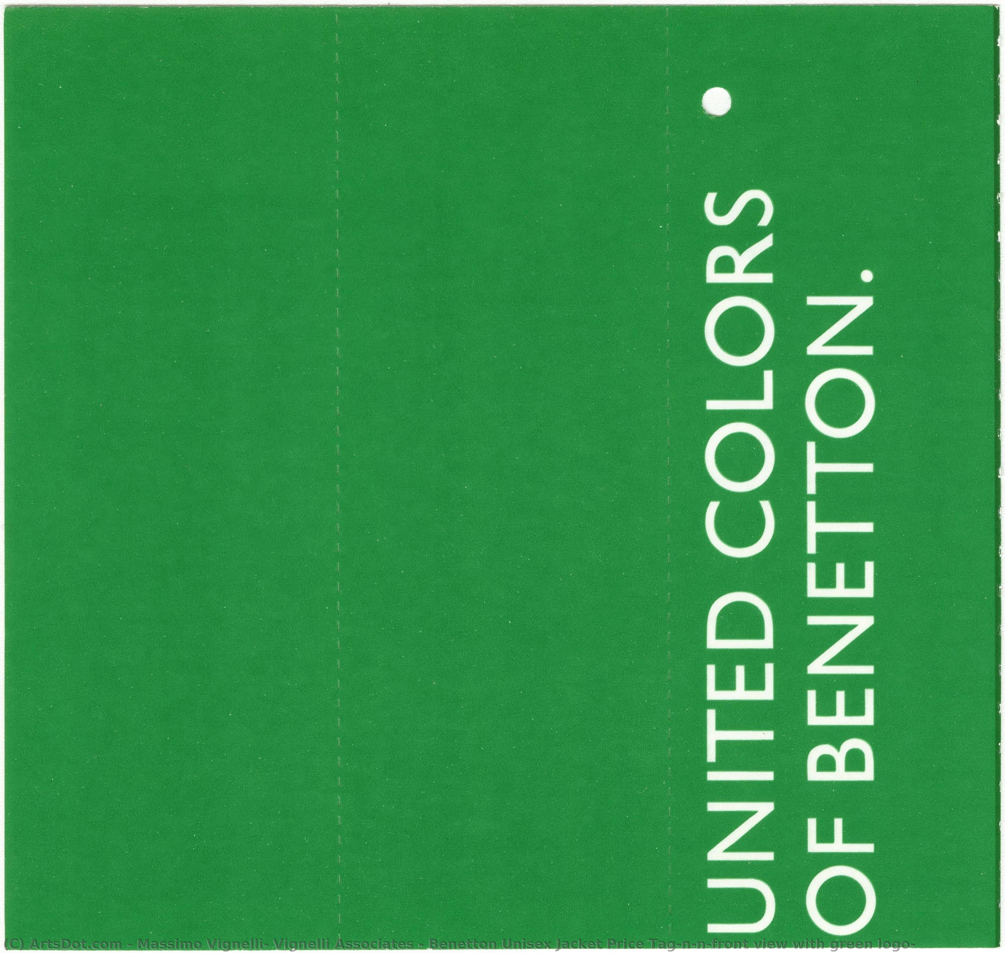 Benetton Unisex Jacket Price Tag\n\n[front View With Green Logo] — Massimo Vignelli, Vignelli Associates