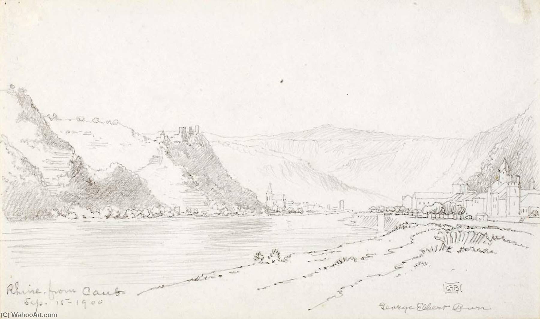 Rhine, From Caub — George Elbert Burr