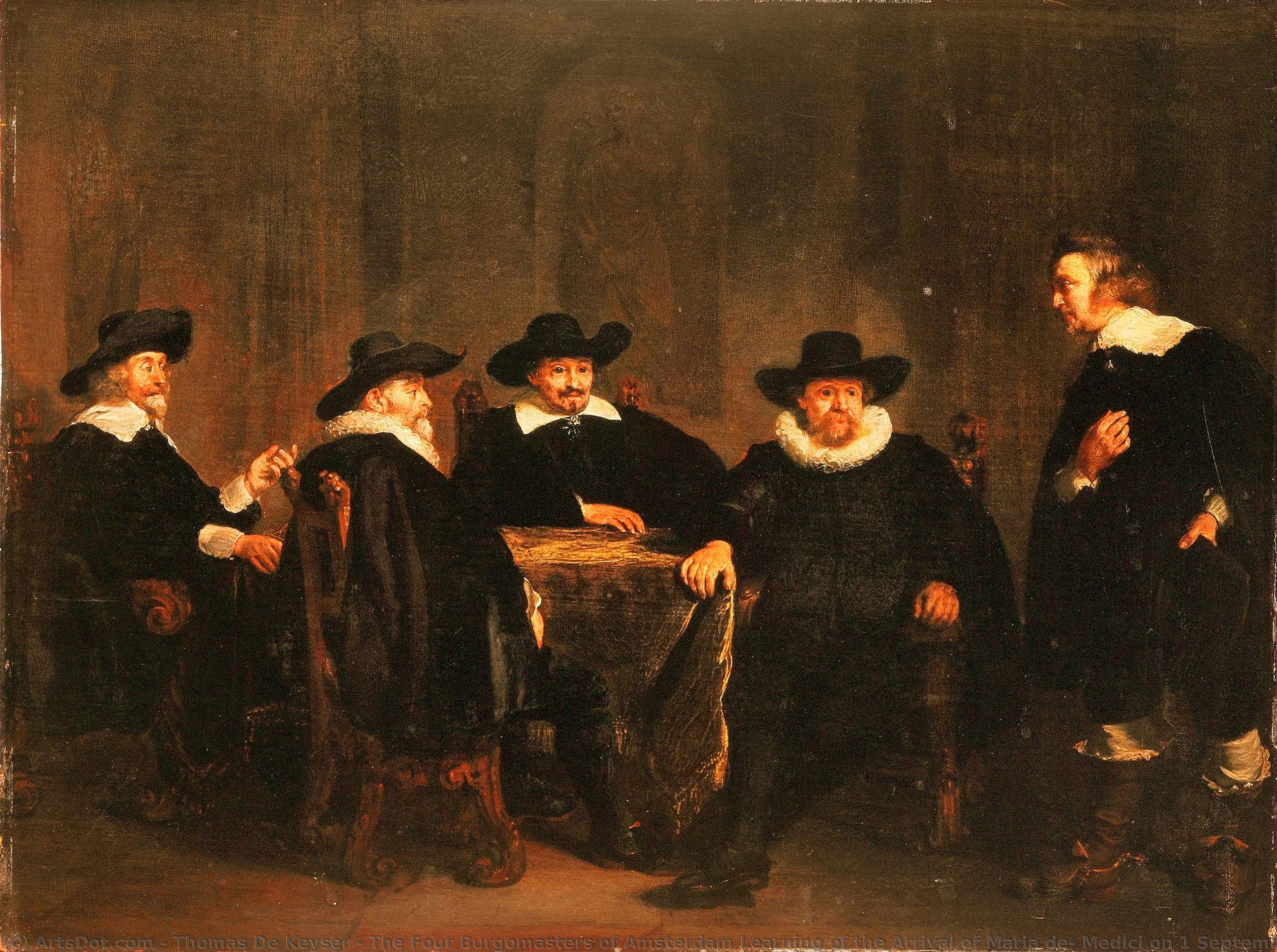 Los Cuatro Burgomasastres De Ámsterdam Aprendiendo Del Regreso De María De’ Medici El 1 De Septiembre De 1638 — Thomas De Keyser