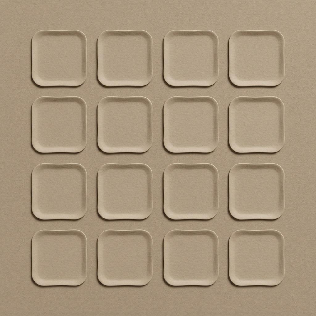 Monolithic Serenity In Sculpted Taupe: A Meditative Study Of Geometric Relief — David Moreau