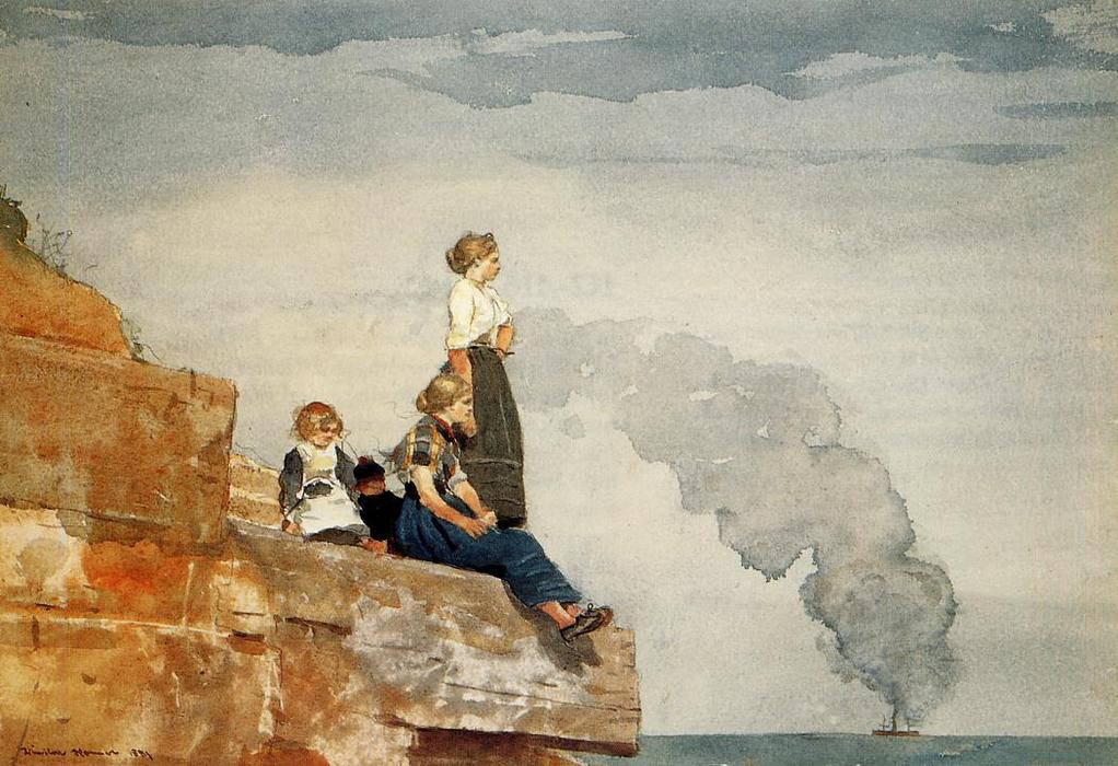 Familienfischer (auch Bekannt Als Der Beobachter) — Winslow Homer