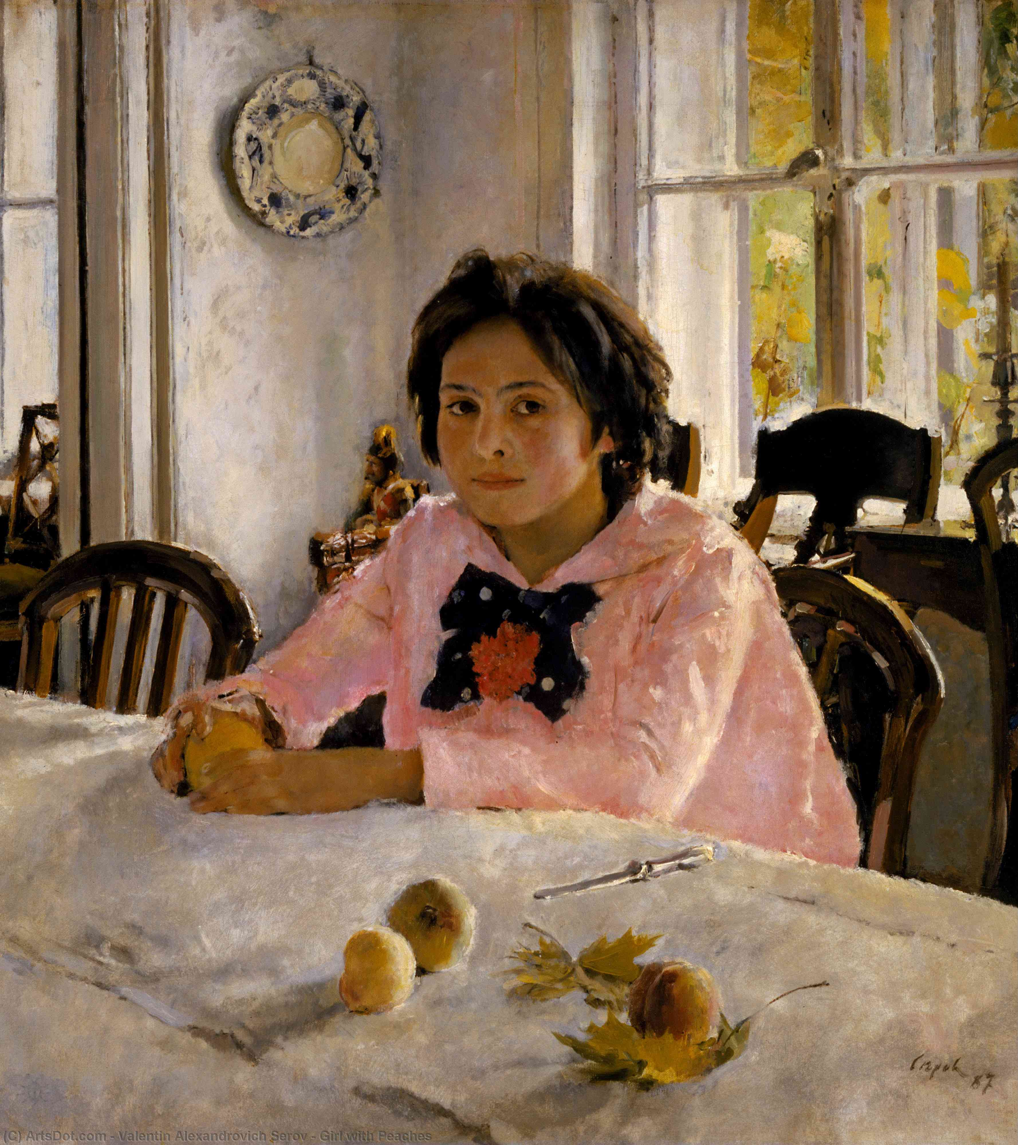 Girl With Peaches — Valentín Aleksándrovich Sérov