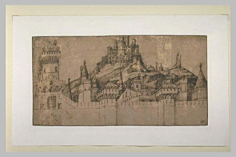View Of A Fortification Of Jerusalem — Jacopo Bellini