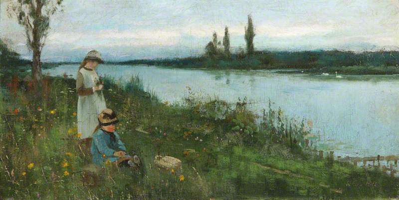 On The Banks Of The Ouse, Buckinghamshire — William Stokes Hulton