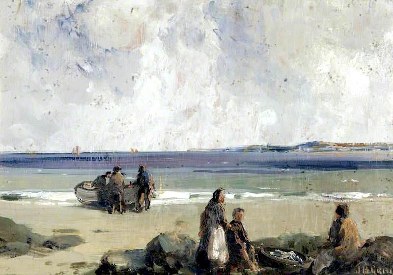 Foreshore, Boat And Figures — James Humbert Craig