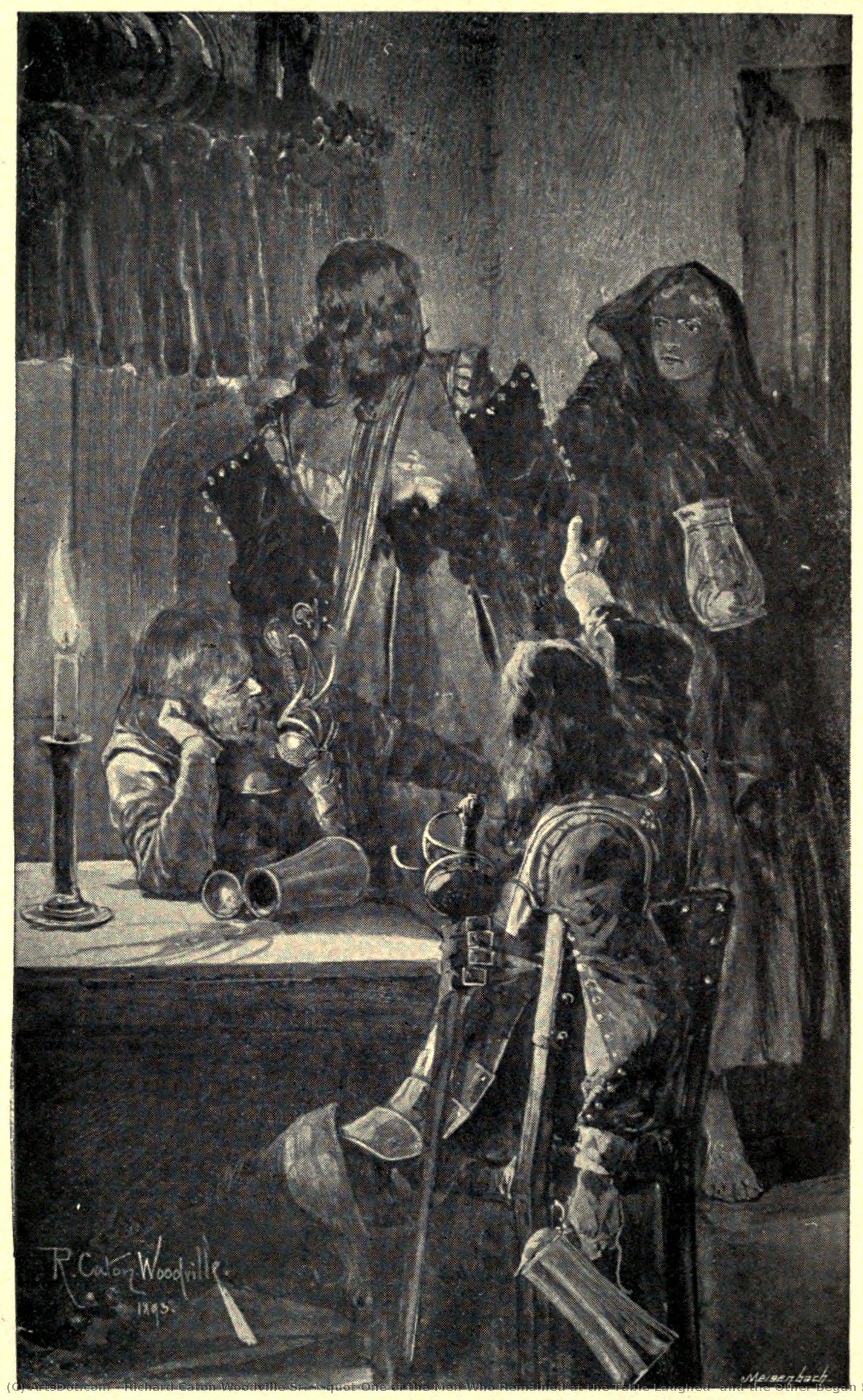 "one Of The Men Who Remained At The Table Laughed, And The Other Began Singing A Low Song" — Richard Caton Woodville