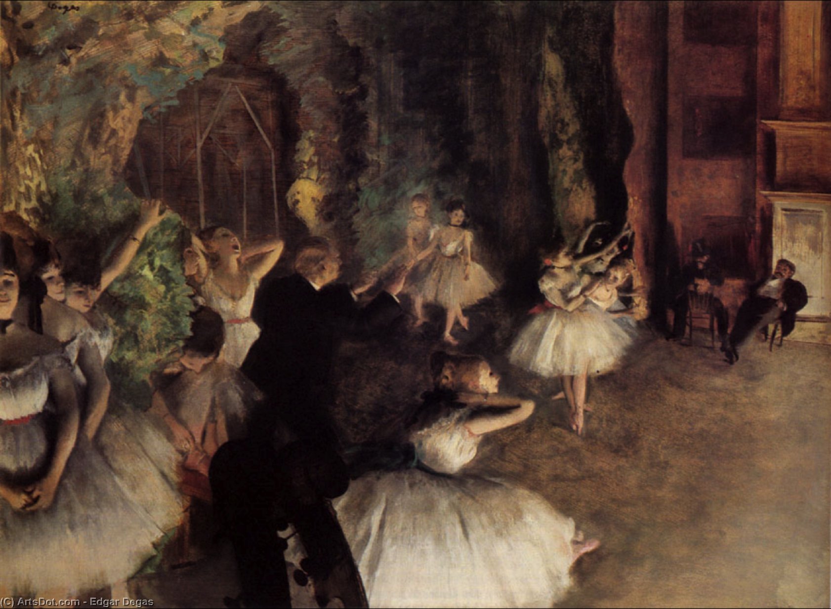 The Rehearsal Of The Ballet On Stage — Edgar Degas