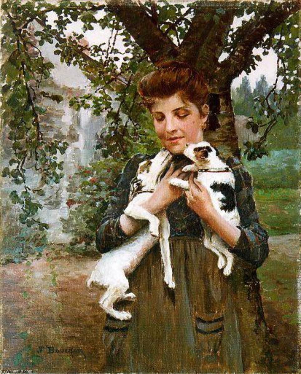 Maria Et Ses Chiots (titre Inscrit) — Joseph-félix Bouchor