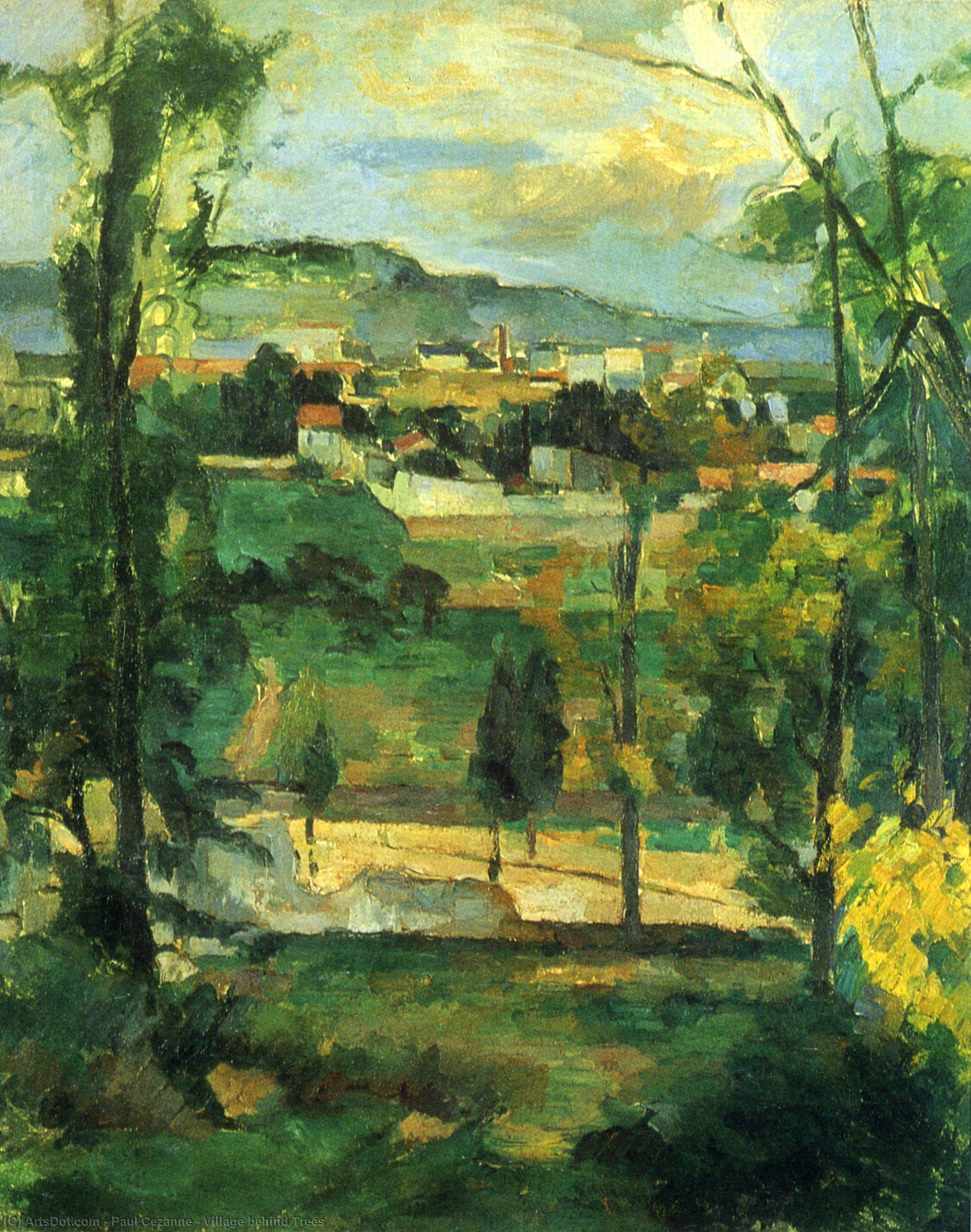 Village Behind Trees — Paul Cézanne