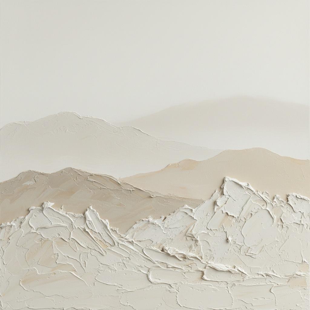 Ätherische Schichten Der Stille: Eine Monochrome Studie In Skulpturalem Elfenbeinrelief — David Moreau