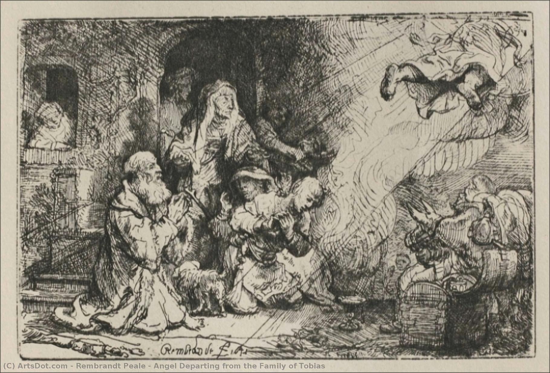 Angel Departing From The Family Of Tobias — Rembrandt Peale
