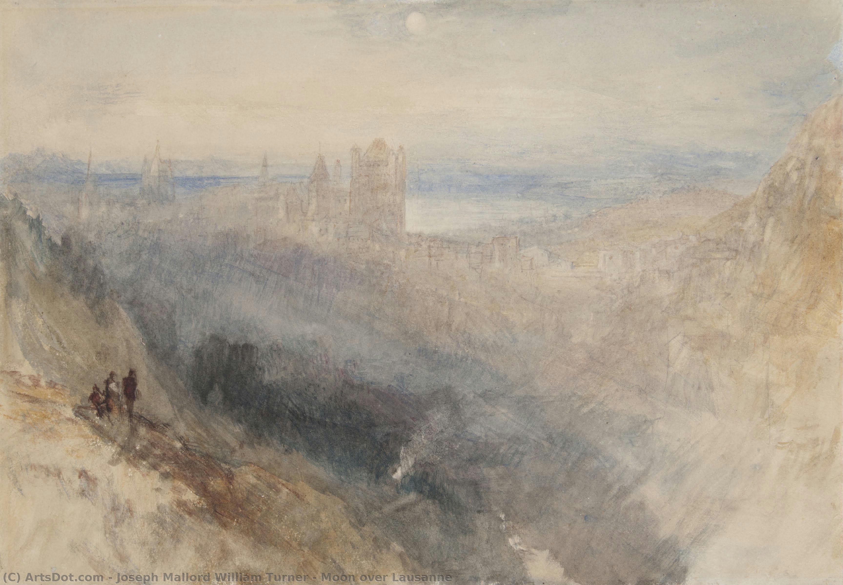 Moon Over Lausanne — Joseph Mallord William Turner