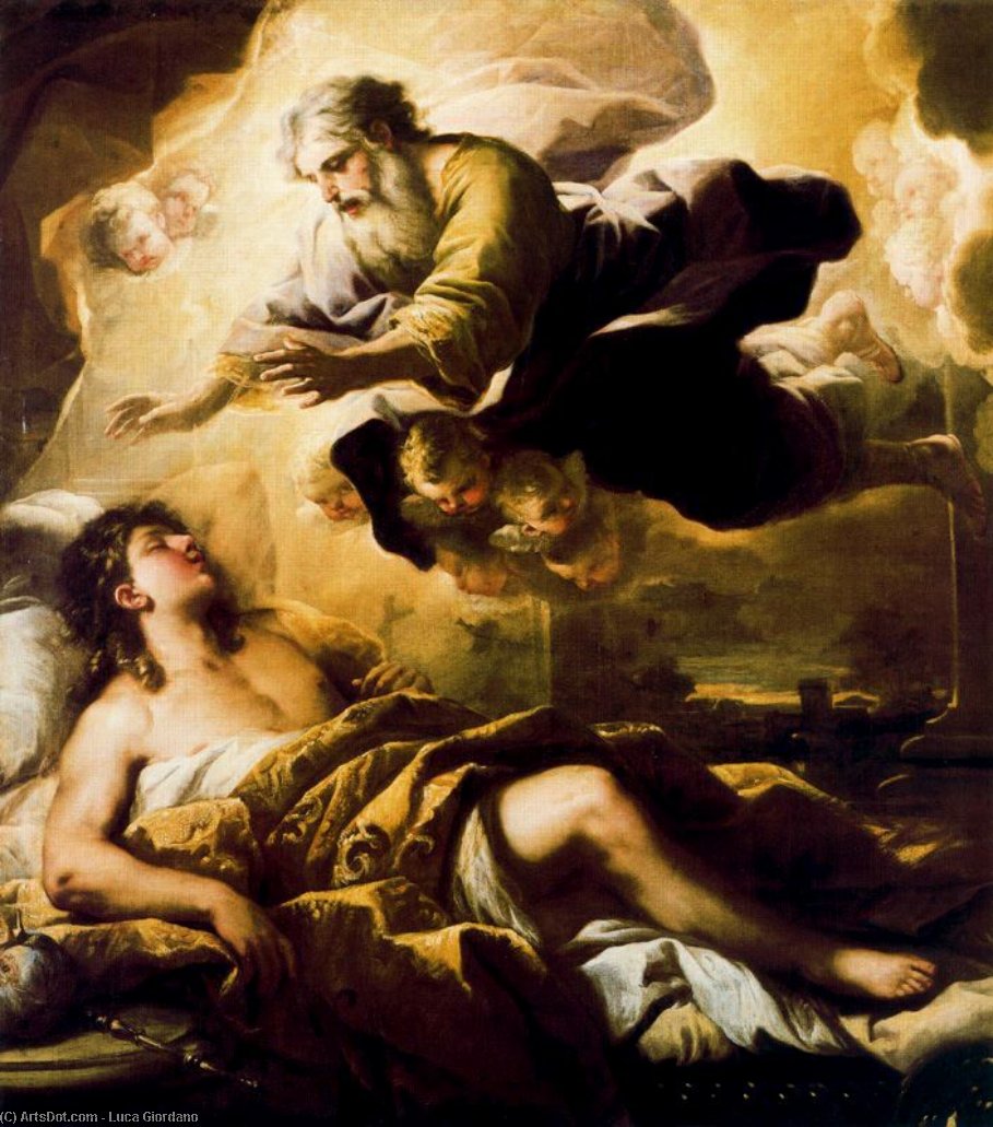 Solomon's Wisdom In A Dream Recevoir — Luca Giordano