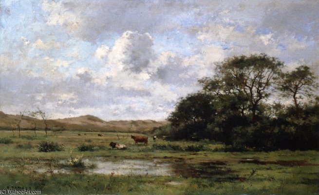 A Landscape With Cows — Pierre Emmanuel Damoye