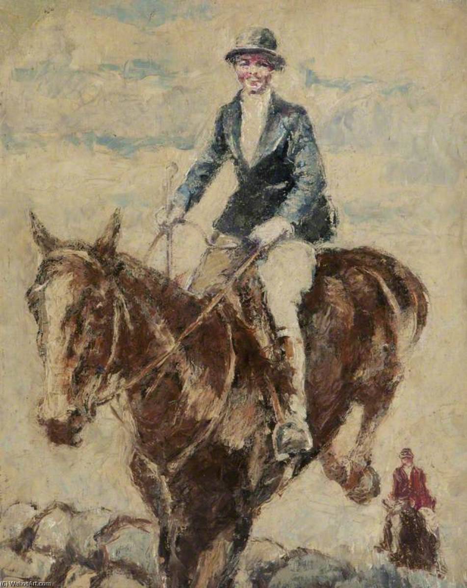 Girl Over Jumps – The Huntress — William Conor