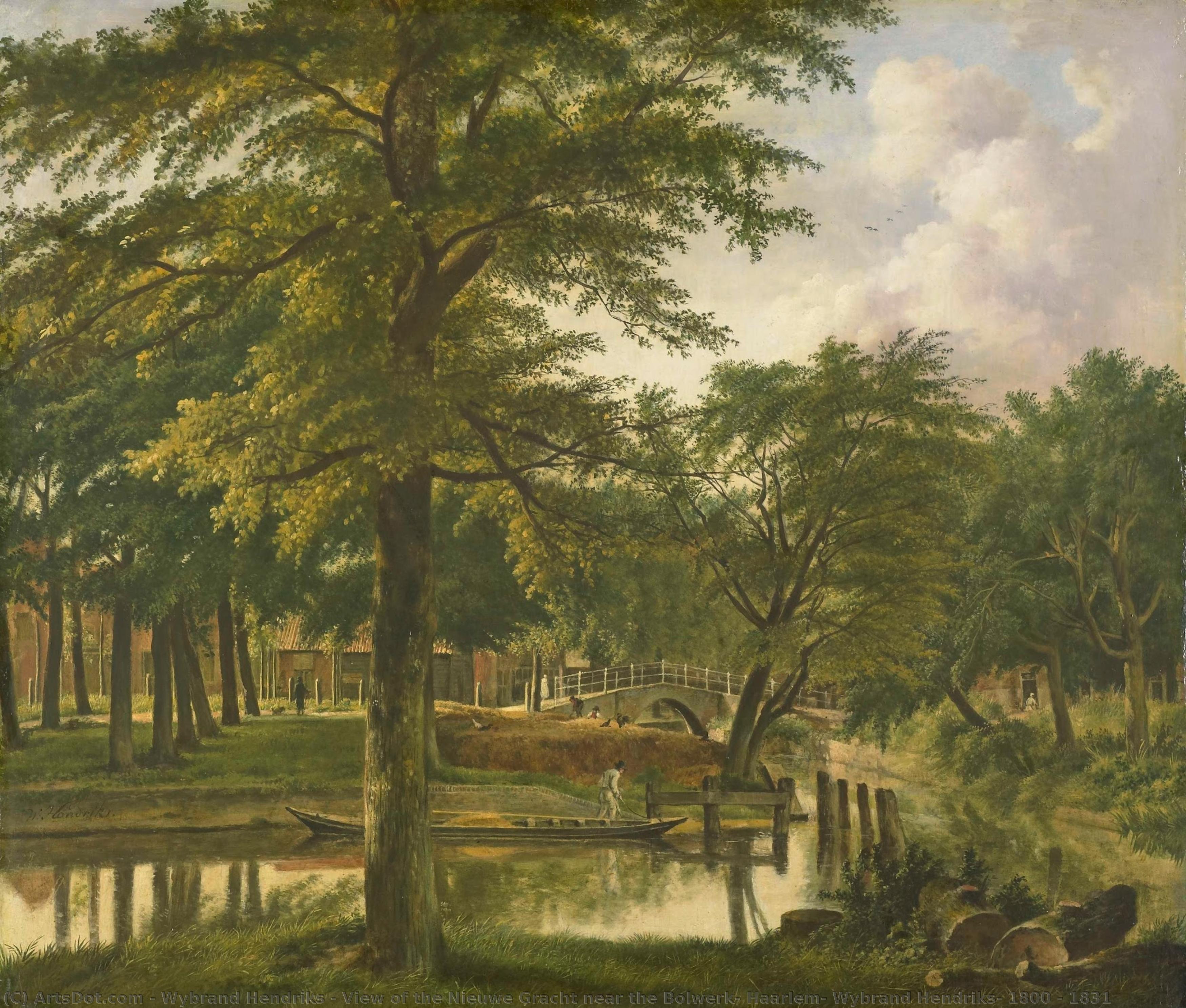 View Of The Nieuwe Gracht Near The Bolwerk, Haarlem, Wybrand Hendriks, 1800 - 1831 — Wybrand Hendriks
