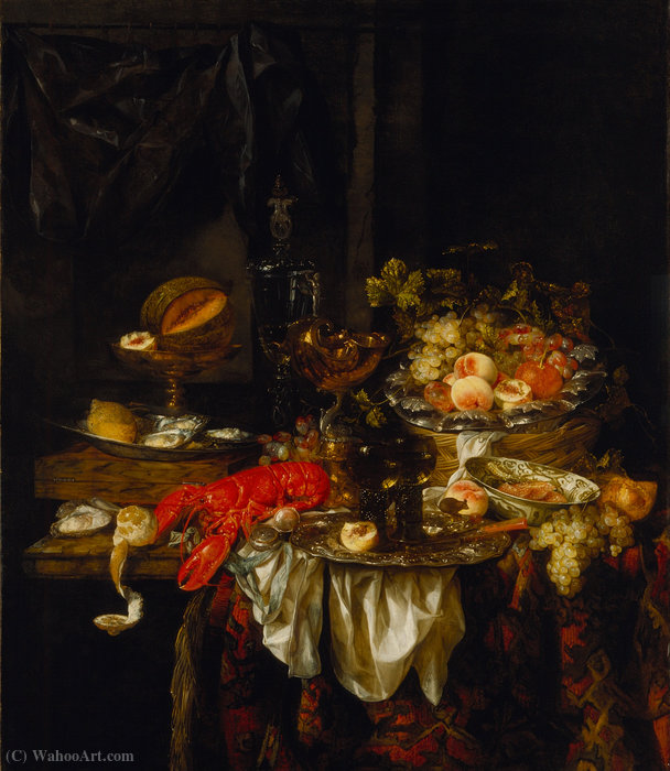 Banquet (1667) (141 X 122) (los Angeles, Lacma) — Abraham Hendricksz. Van Beyeren
