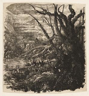 The Mountain Lake — Rodolphe Bresdin