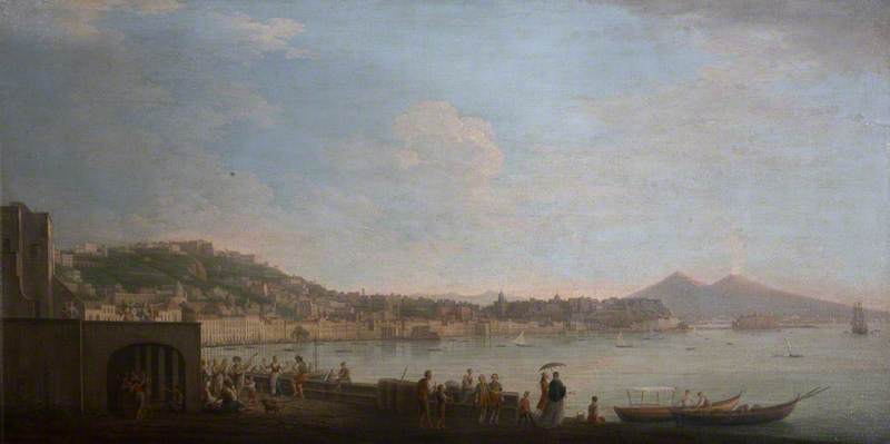 View Of The Bay Of Naples From The East, With Vesuvius — Gabriele Ricciardelli