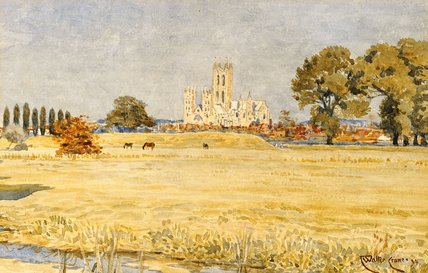 Canterbury Cathedral From The Meadows — Walter Crane