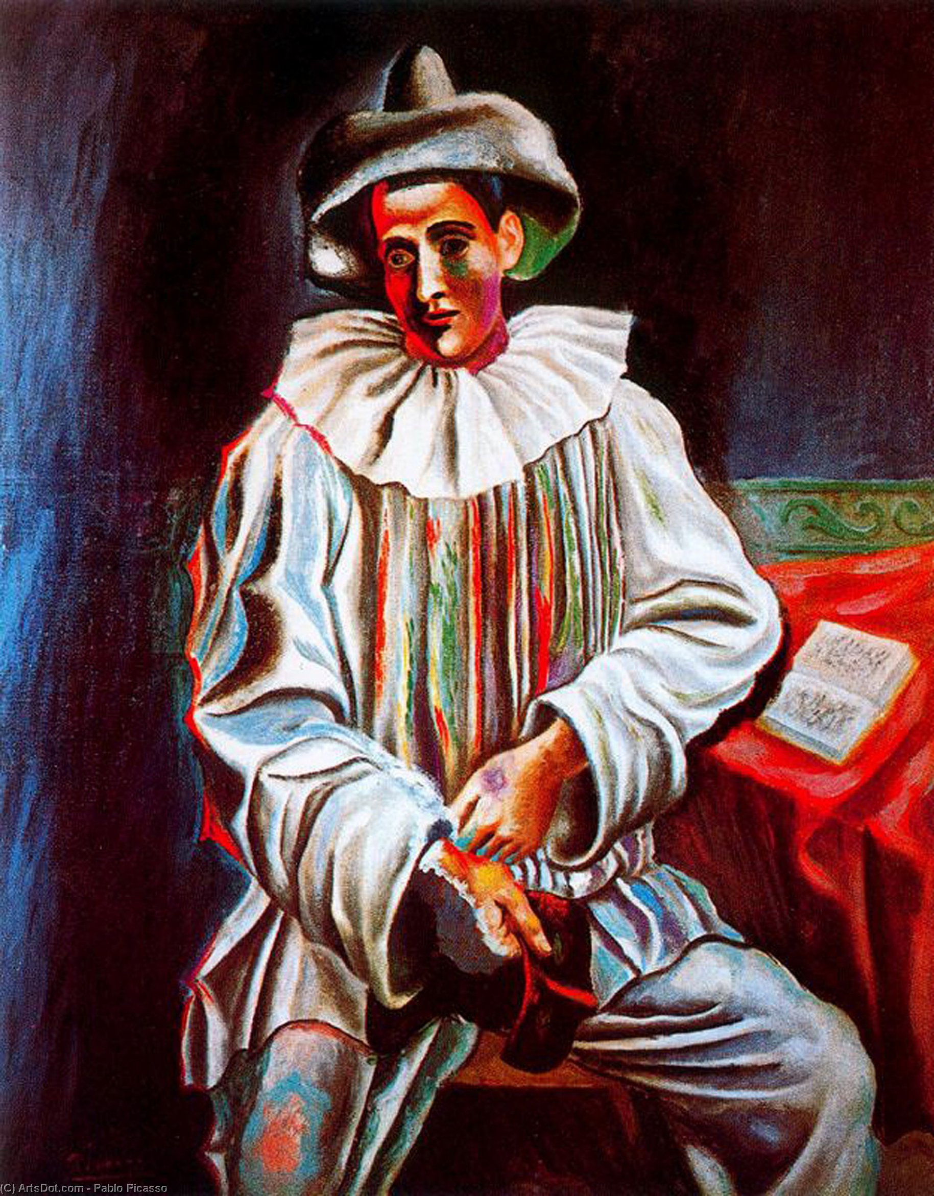 Pierrot With A Mask — Pablo Picasso