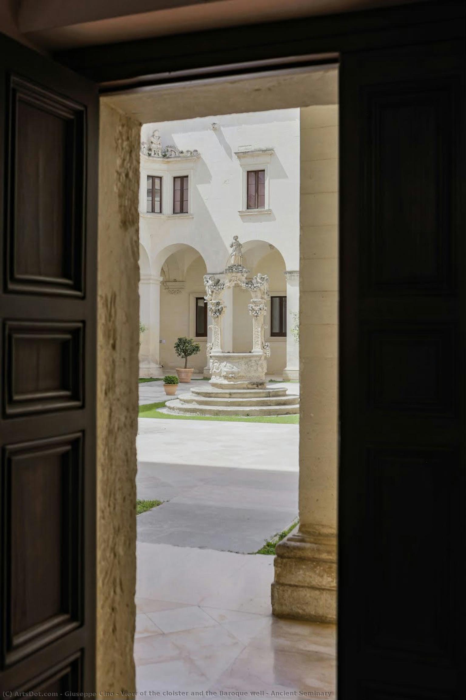 View Of The Cloister And The Baroque Well - Ancient Seminary — Giuseppe Cino