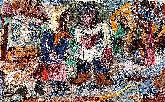Farmer And His Wife Out For A Stroll — David Davidovich Burliuk