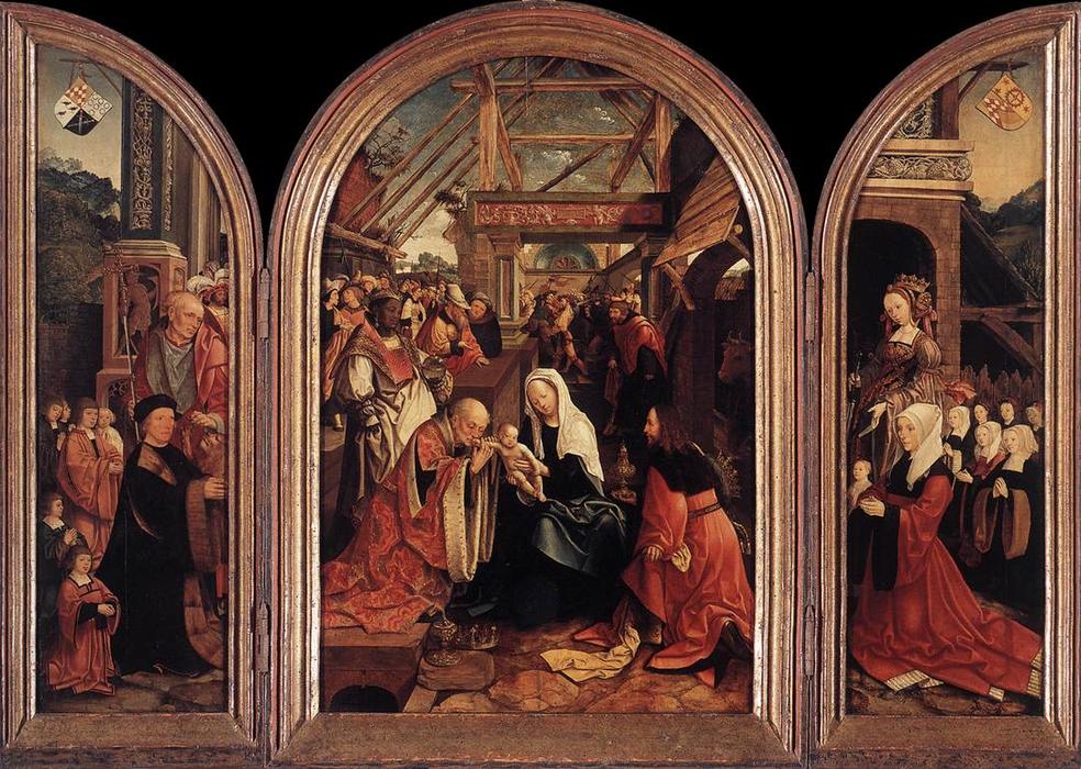Triptych Of The Adoration Of The Magi — Jacob Cornelisz Van Oostsanen
