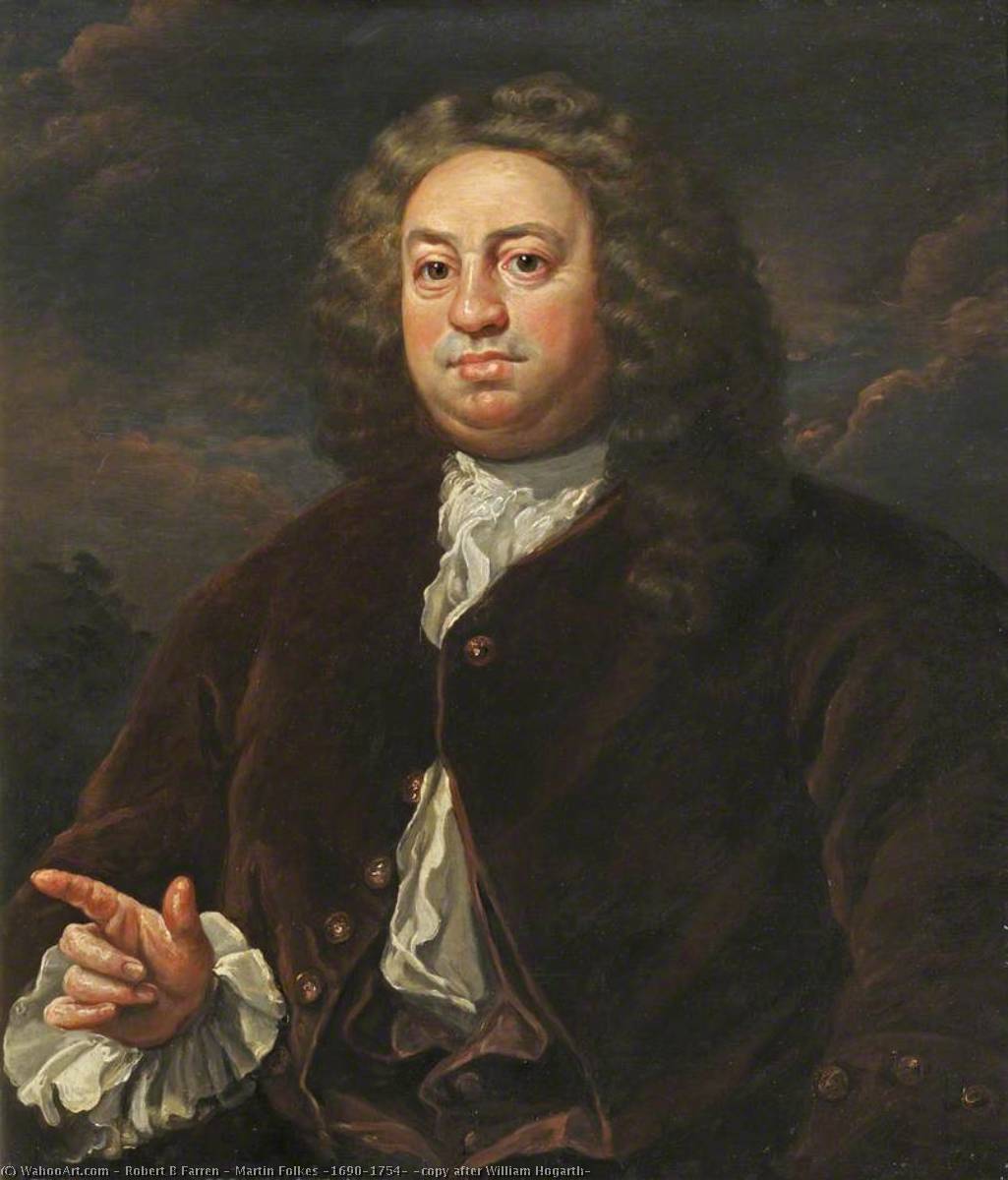 Martin Folkes (1690–1754) (copy After William Hogarth) — Robert B Farren