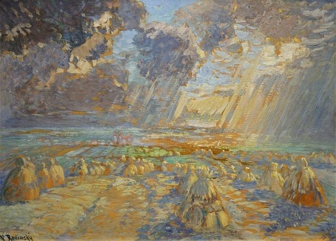 Haystacks In Giverny (also Known As Les Meules Prés De Giverny) — Vaclav Radimsky