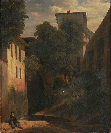 Vue Des Vieux Fossés De Montauban — Debia Bernard Prosper