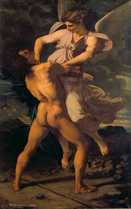 Jacob Wrestling With The Angel Of Paul Baudry — Paul-jacques-aimé Baudry