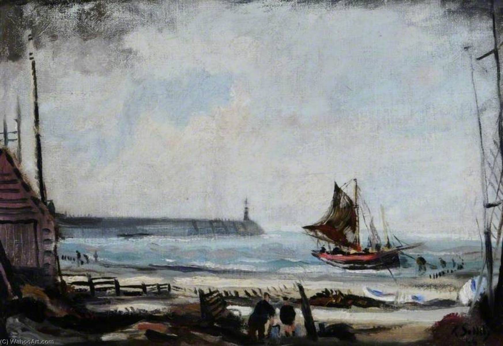 Coast Scene Near The Stour Estuary, Suffolk — Rowland Suddaby