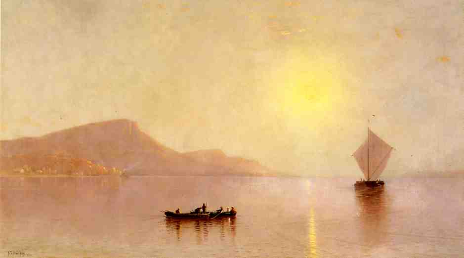 Sunset Over The Palisades On The Hudson — Alfred Thompson Bricher
