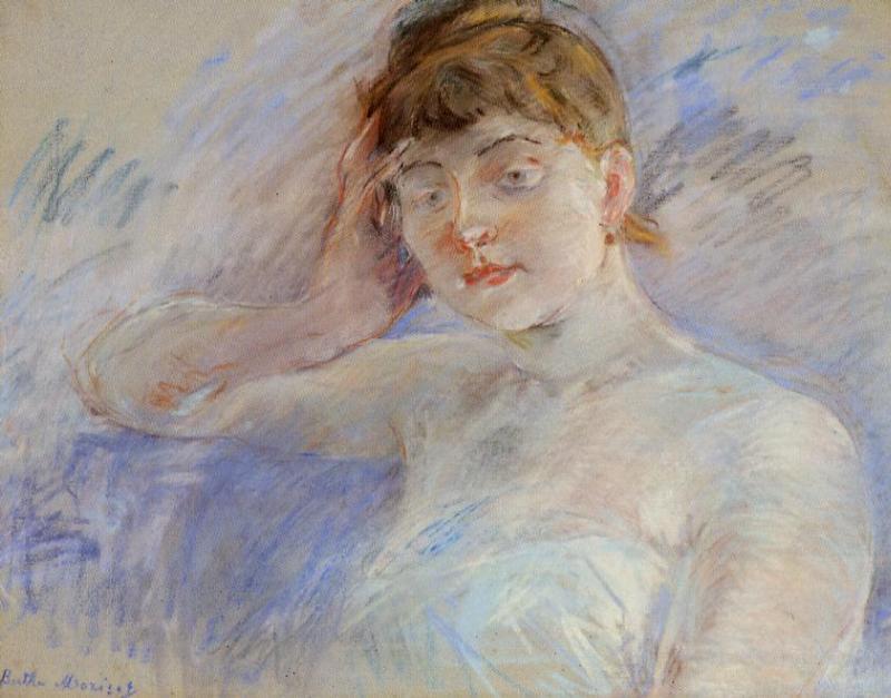 Young Woman In White (also Known As Isabelle Lemmonier) — Berthe Morisot