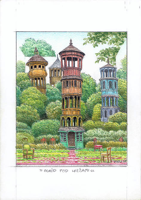 Under The Garden Towers — Jacek Yerka