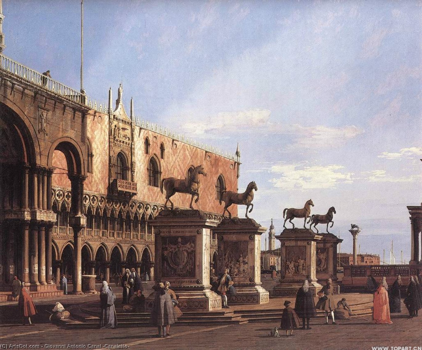 Capriccio: Die Pferde Von San Marco In Der Piazzetta — Giovanni Antonio Canaletto