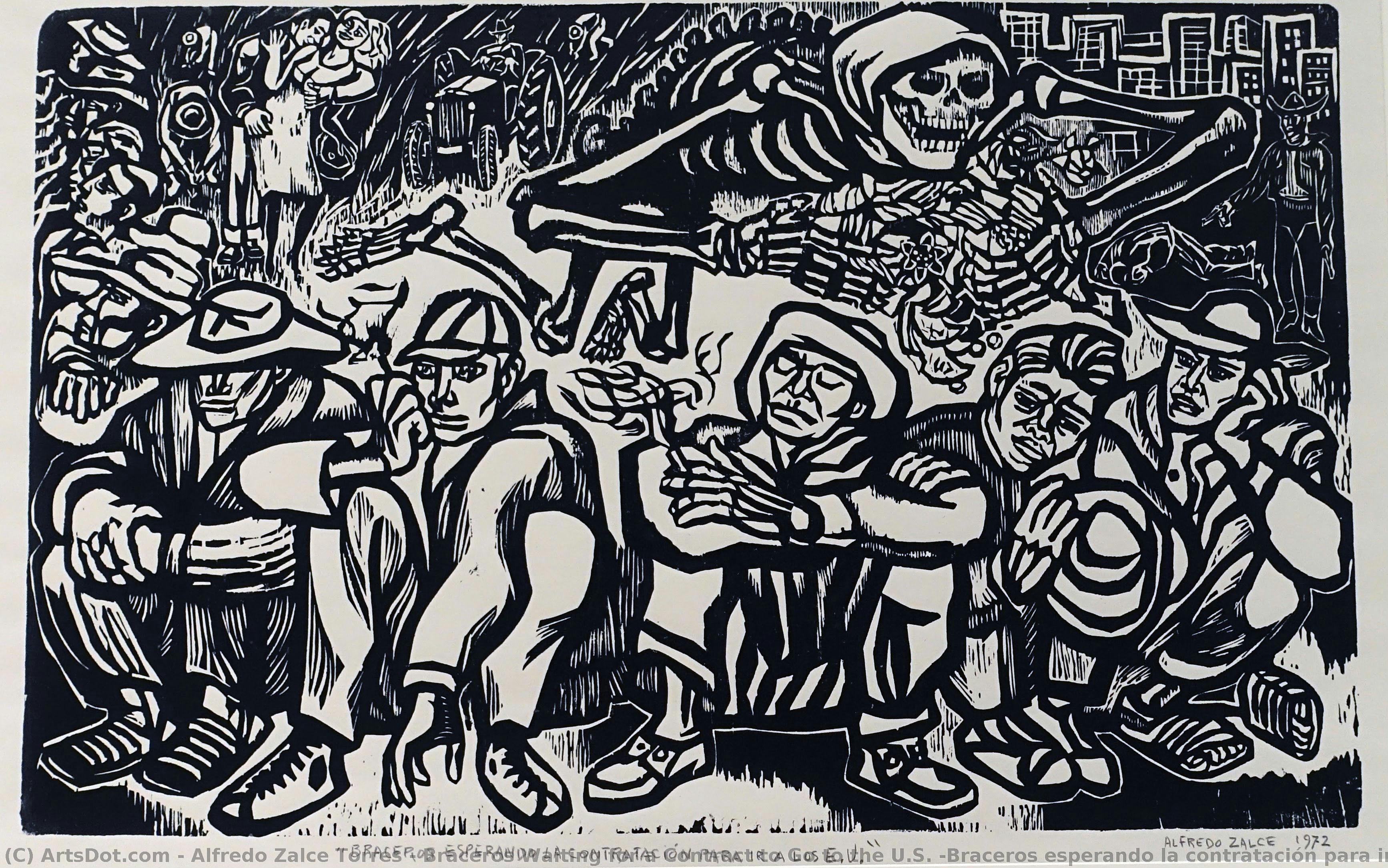 Braceros Waiting For A Contract To Go To The U.s. (braceros Esperando La Contratación Para Ir A Los E.u.) — Alfredo Zalce Torres