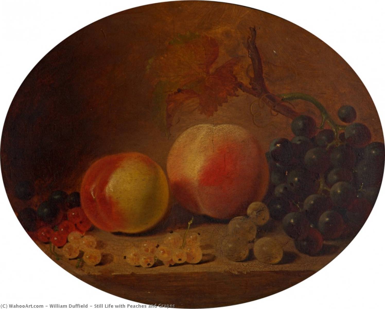 Still Life With Peaches And Grapes — William Duffield
