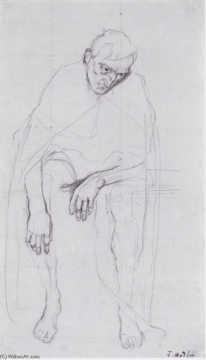 Study Of The Disappointed Souls Or Weary Of Life — Ferdinand Hodler