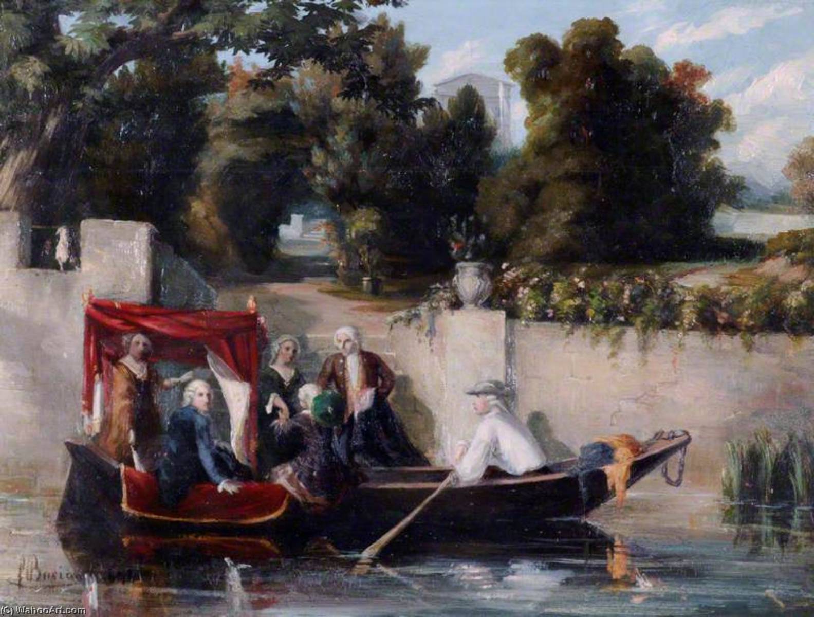 The Embarkation An Eighteenth Century Costume Piece — Francois Bocion