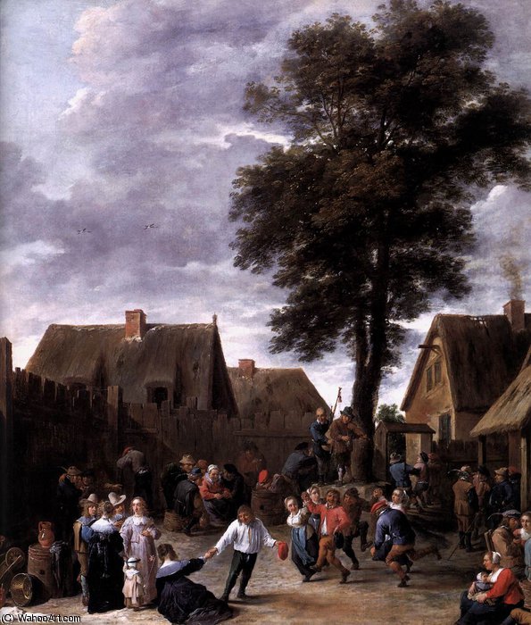 Kermis At The Half Moon Inn (detail) — David Teniers The Younger