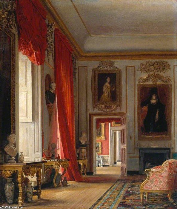 The Carved Room, Petworth House, Sussex — Charles Robert Leslie
