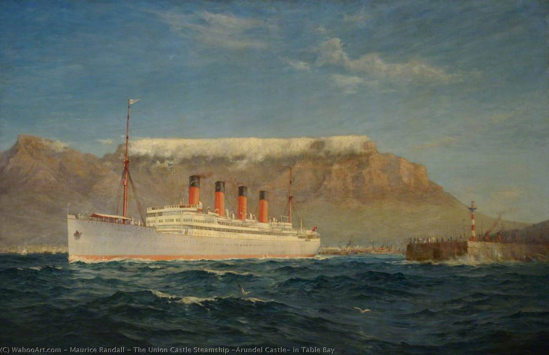 The Union Castle Steamship 'arundel Castle' In Table Bay — Maurice Randall