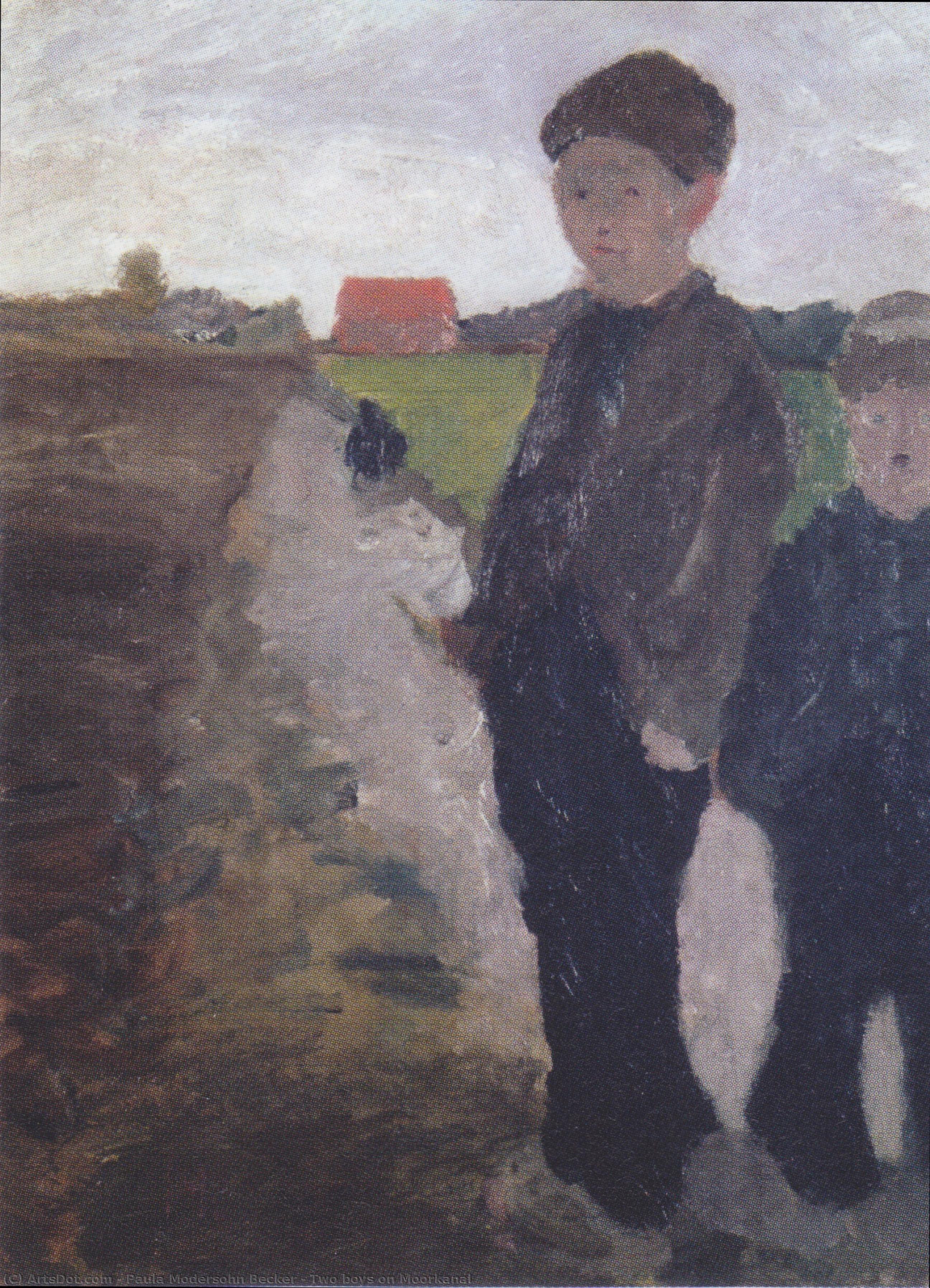 Two Boys On Moorkanal — Paula Modersohn-becker