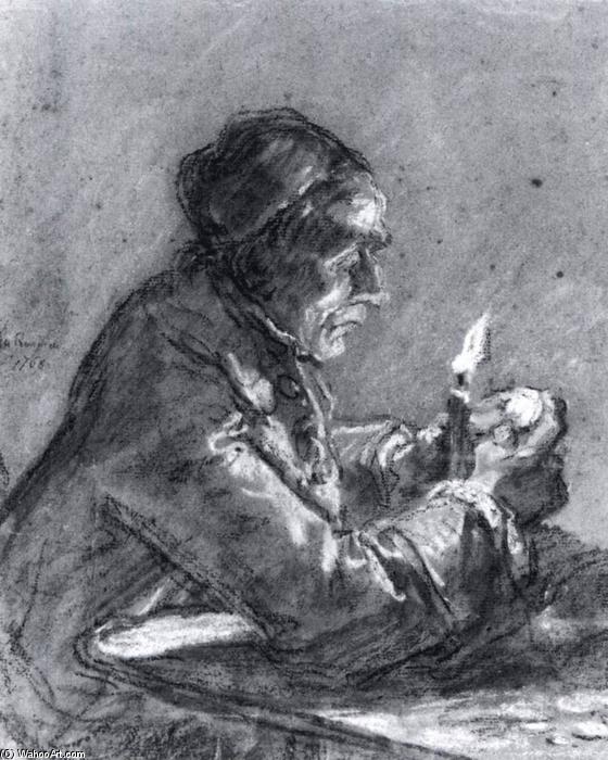 Presumed Portrait Of Joseph Pellerin — Louis Jean Jacques Durameau